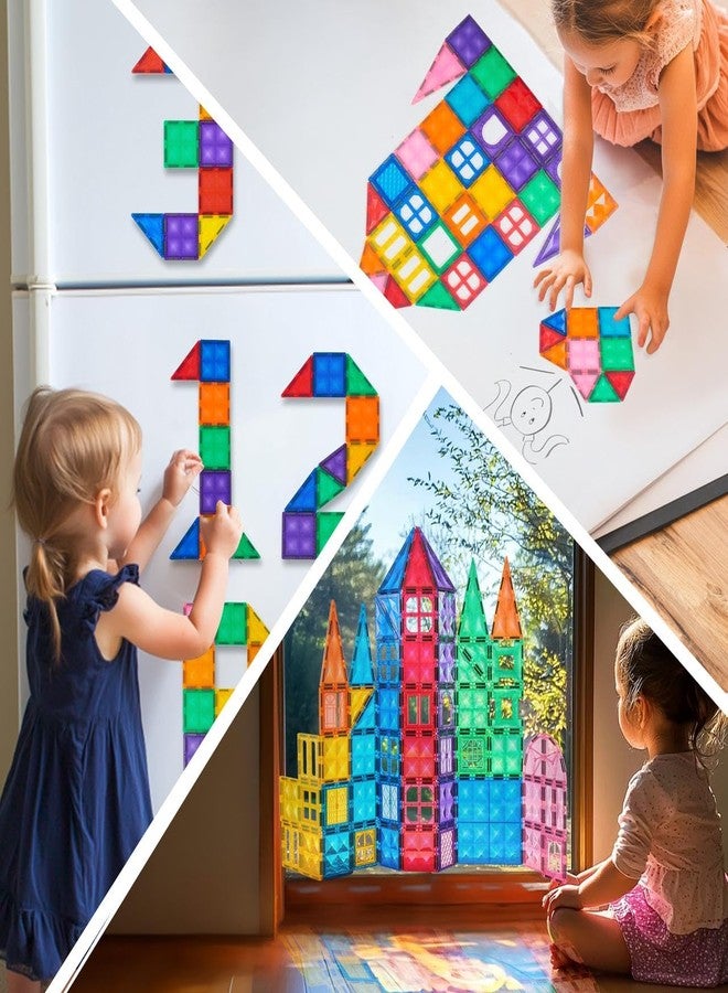 SYNCFUN 66PCS Magnetic Building Tiles, Toys for Toddler, 2D & 3D Magnet Tiles, Durable and Creative STEM Building Toys for Kids Aged 3-5 4-8, Educational Gift - Image 5